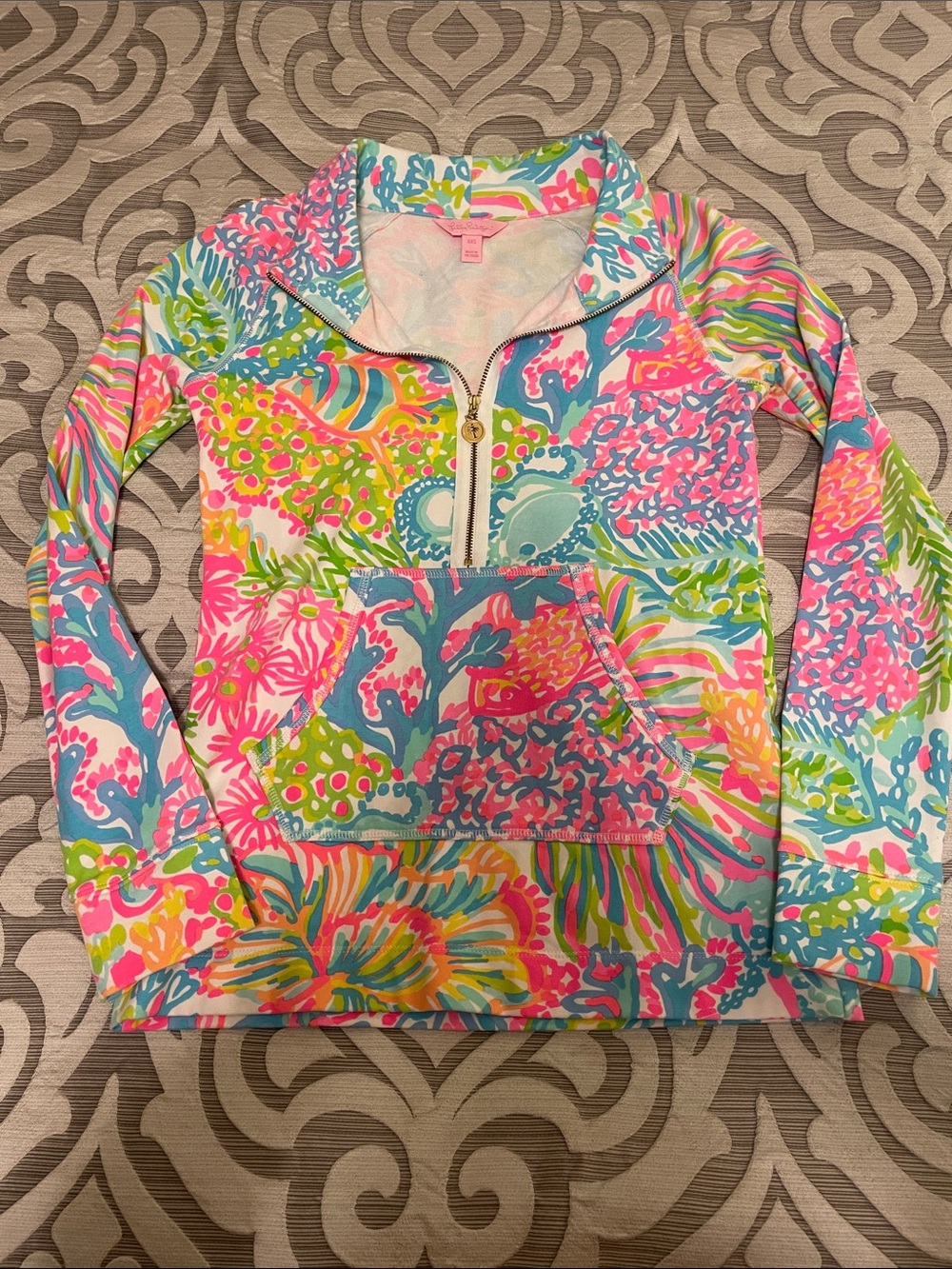 Worn Once Like New Lilly Pulitzer Lovers Coral Skipper Popover Size XXS